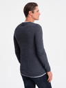 Ombre Clothing Pulover bărbați albastru închis Ombre Clothing
