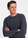 Ombre Clothing Pulover bărbați albastru închis Ombre Clothing