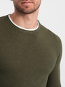 Ombre Clothing Pulover kaki pentru bărbați Ombre Clothing