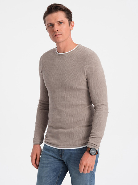 Ombre Clothing Pulover bărbătesc bej Ombre Clothing