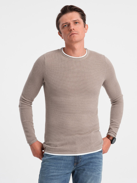 Ombre Clothing Pulover bărbătesc bej Ombre Clothing