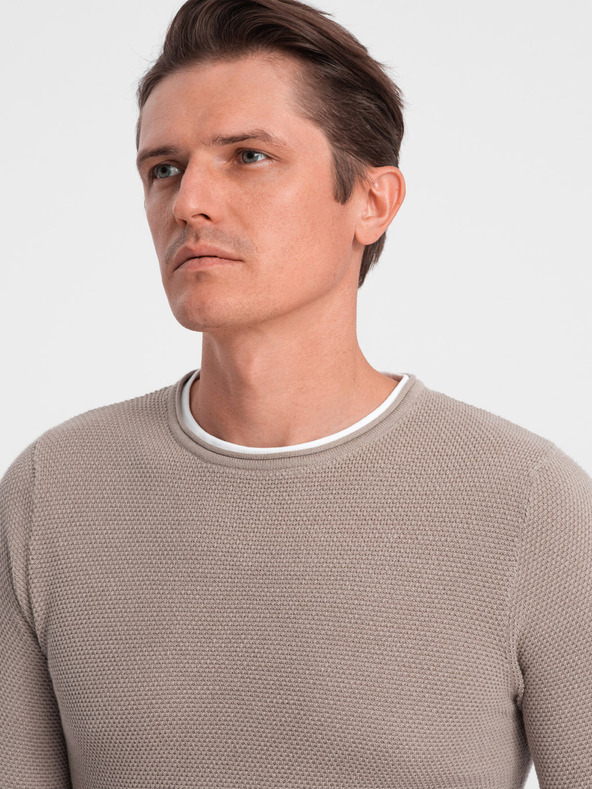 Ombre Clothing Pulover bărbătesc bej Ombre Clothing