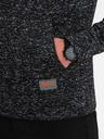 Ombre Clothing Hanorac gri închis cu glugă Brâncuși pentru bărbați Ombre Clothing
