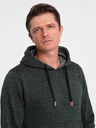 Ombre Clothing Hanorac cu glugă verde închis pentru bărbați Ombre Clothing