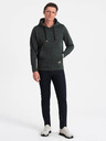 Ombre Clothing Hanorac cu glugă verde închis pentru bărbați Ombre Clothing