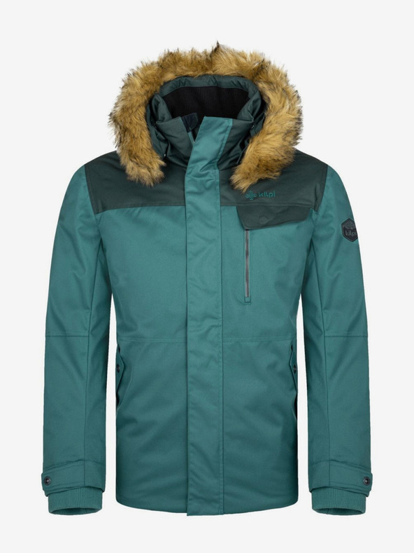 Kilpi Jachetă de iarnă pentru bărbați Petrol cu blană artificială Kilpi ALPHA