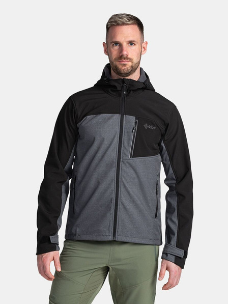 Kilpi Jachetă softshell neagră și gri pentru bărbați Kilpi RAVIO-M