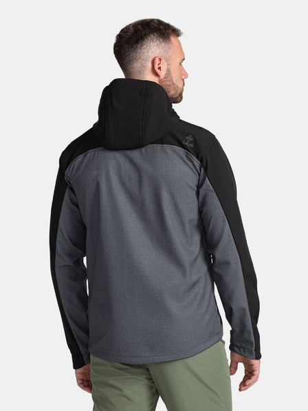 Kilpi Jachetă softshell neagră și gri pentru bărbați Kilpi RAVIO-M