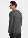 Ombre Clothing Cardigan bărbătesc gri cu buzunare Ombre Clothing