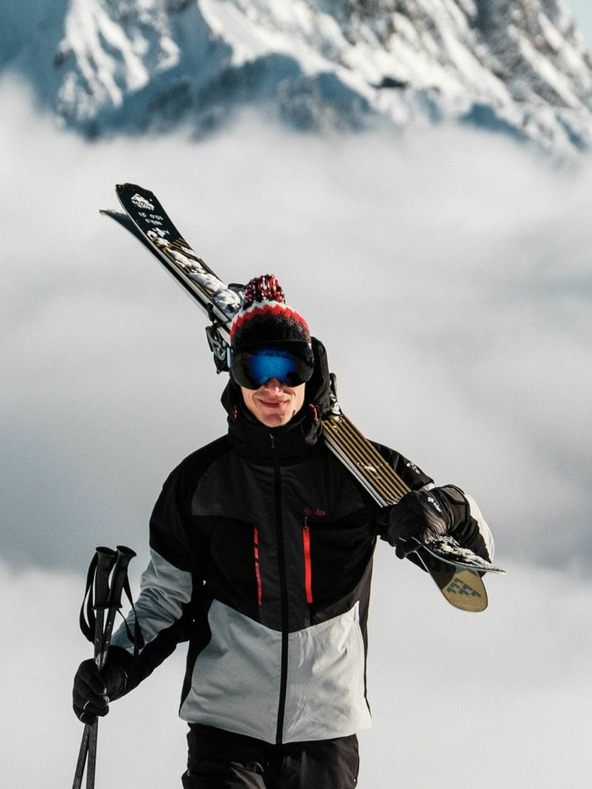 Kilpi Jachetă de schi pentru bărbați Kilpi TAXIDO-M gri închis