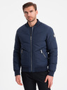 Ombre Clothing Bomber matlasat albastru închis pentru bărbați Ombre Clothing