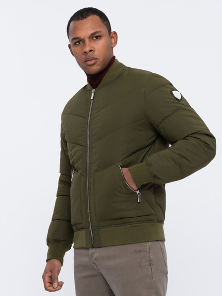 Ombre Clothing Bomber matlasat kaki pentru bărbați Îmbrăcăminte Ombre