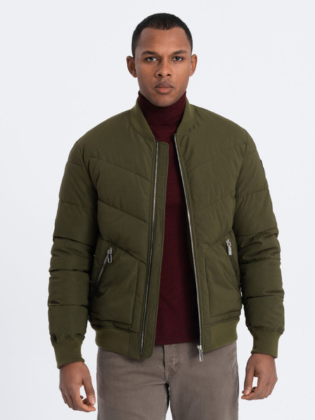 Ombre Clothing Bomber matlasat kaki pentru bărbați Îmbrăcăminte Ombre