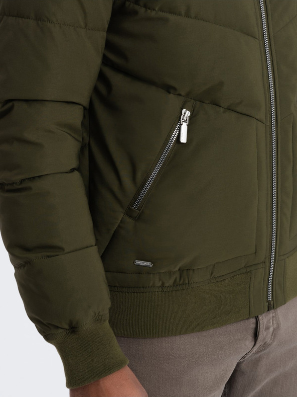 Ombre Clothing Bomber matlasat kaki pentru bărbați Îmbrăcăminte Ombre