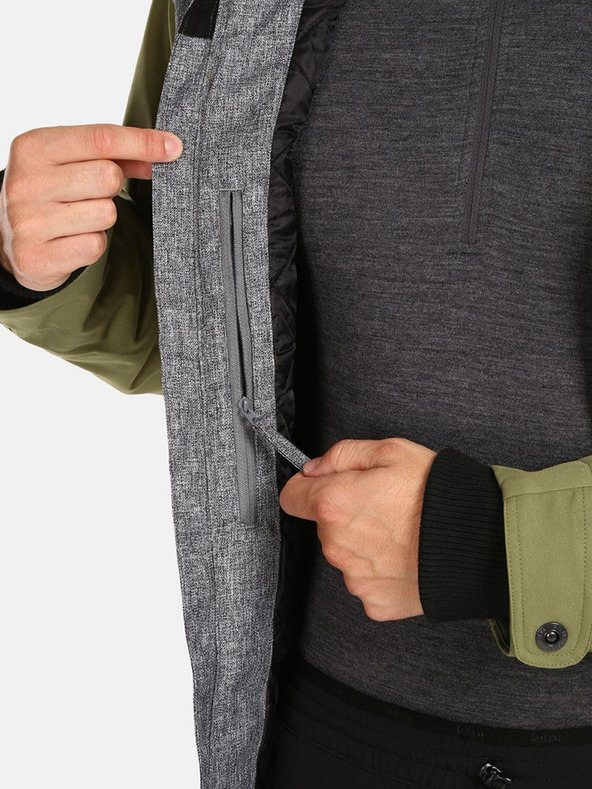 Kilpi Jachetă de iarnă kaki pentru bărbați cu blană artificială Kilpi ALPHA