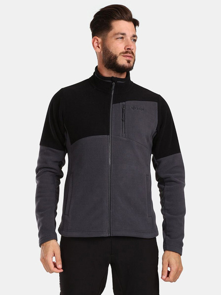 Kilpi Hanorace fleece gri închis pentru bărbați Kilpi Glander-M