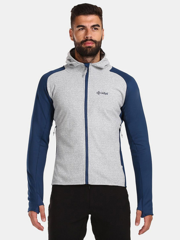 Kilpi Hanorac fleece pentru bărbați, gri-albastru Kilpi VERSAM-M