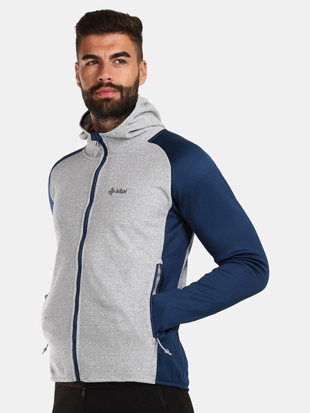 Kilpi Hanorac fleece pentru bărbați, gri-albastru Kilpi VERSAM-M