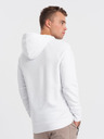 Ombre Clothing Hanorac imprimat alb pentru bărbați Ombre Clothing