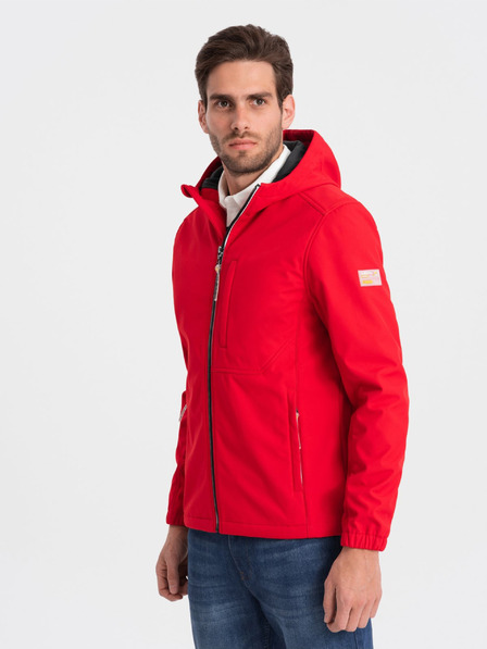 Ombre Clothing Jachetă softshell roșie pentru bărbați Ombre Clothing