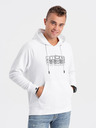 Ombre Clothing Hanorac alb pentru bărbați Ombre Clothing