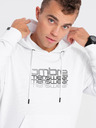 Ombre Clothing Hanorac alb pentru bărbați Ombre Clothing