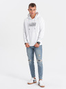 Ombre Clothing Hanorac alb pentru bărbați Ombre Clothing