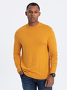 Ombre Clothing Pulover de bază pentru bărbați, muștar, cu guler ridicat Ombre Clothing