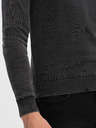 Ombre Clothing Pulover basic negru cu guler în V pentru bărbați Ombre Clothing