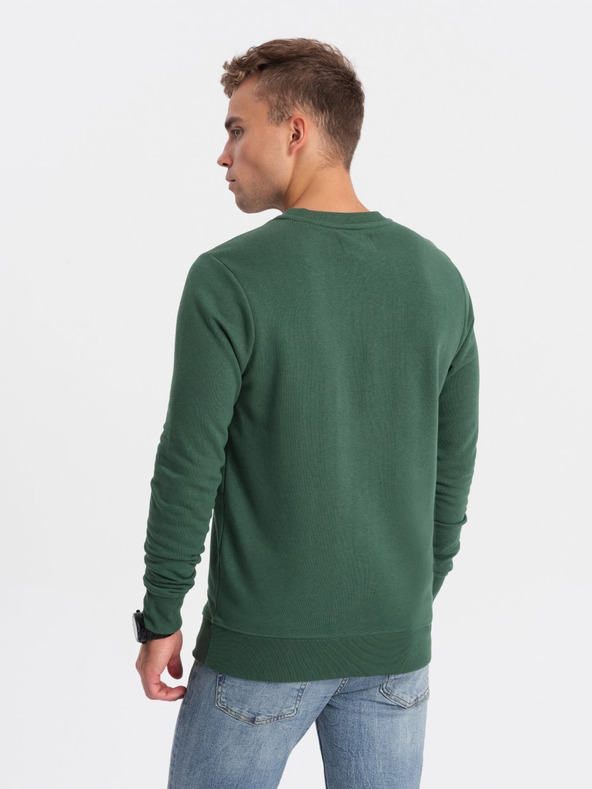 Ombre Clothing Hanorac verde imprimat pentru bărbați Ombre Clothing