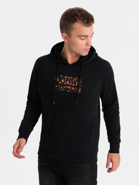 Ombre Clothing Hanorac negru pentru bărbați Ombre Clothing