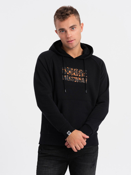 Ombre Clothing Hanorac negru pentru bărbați Ombre Clothing