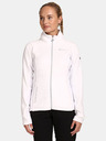 Kilpi Hanorac alb cu fermoar din fleece pentru femei Kilpi SKATHI
