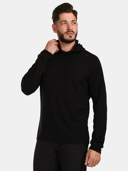 Kilpi Pulover negru pentru bărbați din lână merino Kilpi MOSEO-M