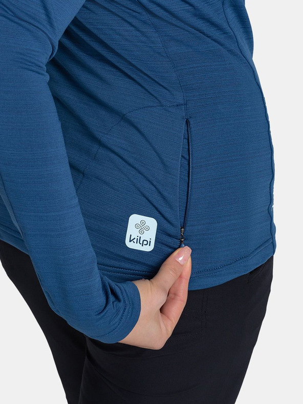 Kilpi Hanorac sport albastru pentru femei cu guler înalt Kilpi MONTALE