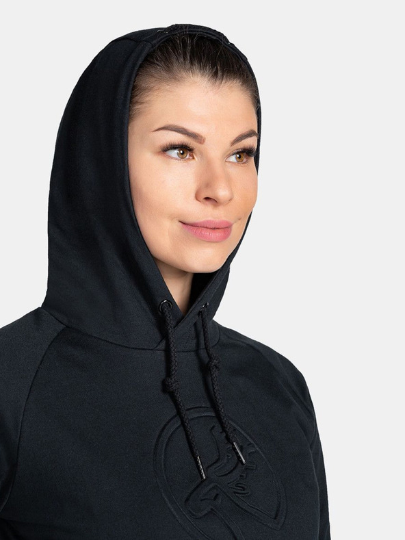 Kilpi Hanorac negru cu glugă pentru femei Kilpi SOHEY-W