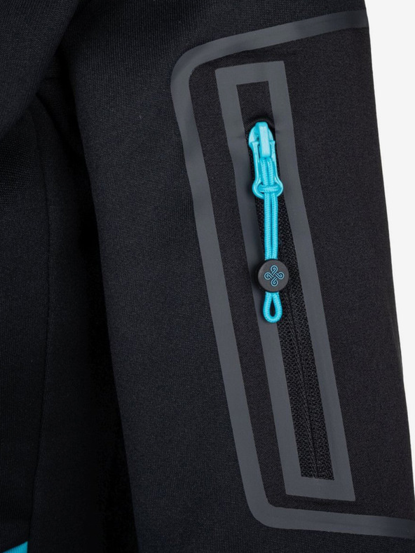 Kilpi Hanorac funcțional cu glugă, negru și albastru, pentru femei Kilpi TEAM FLEECE-W