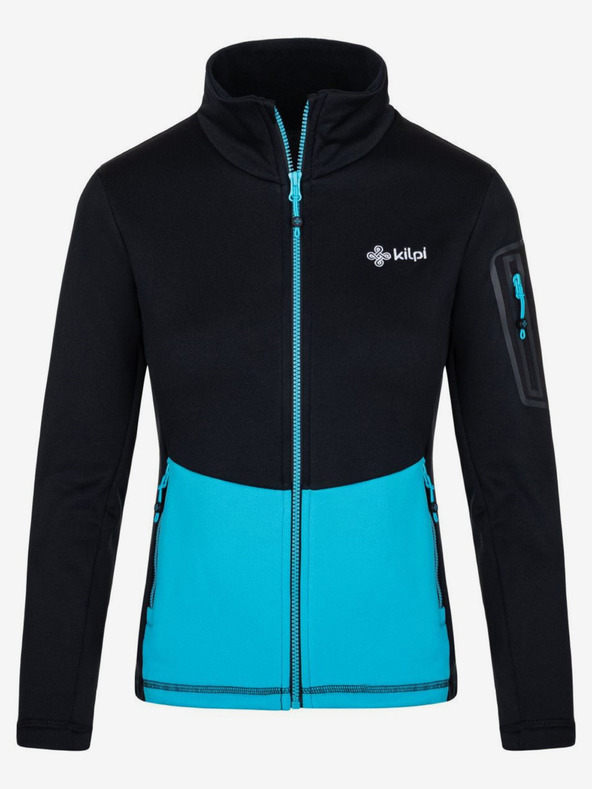 Kilpi Hanorac funcțional cu glugă, negru și albastru, pentru femei Kilpi TEAM FLEECE-W