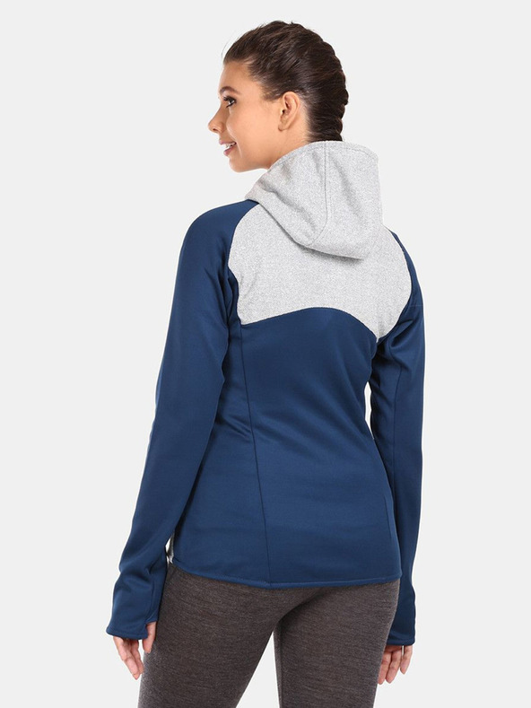 Kilpi Hanorac fleece gri și albastru pentru femei Kilpi VERSAM-W