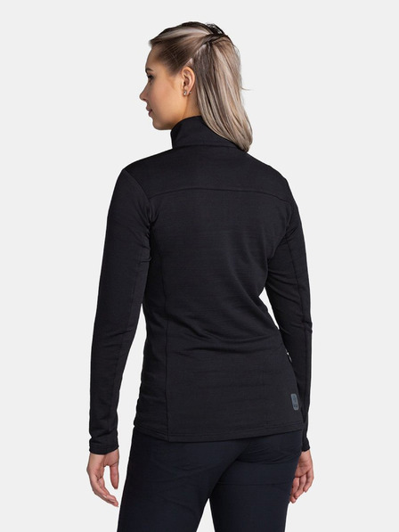 Kilpi Hanorac sport negru pentru femei cu guler înalt Kilpi MONTALE
