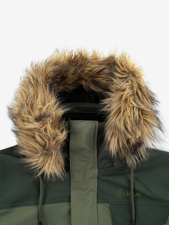 Kilpi Jachetă de iarnă verde pentru bărbați cu blană artificială Kilpi ALPHA