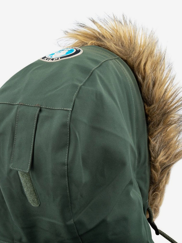 Kilpi Jachetă de iarnă verde pentru bărbați cu blană artificială Kilpi ALPHA