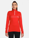 Kilpi Tricou sport pentru femei roșu cu guler înalt KILPI LEEMA