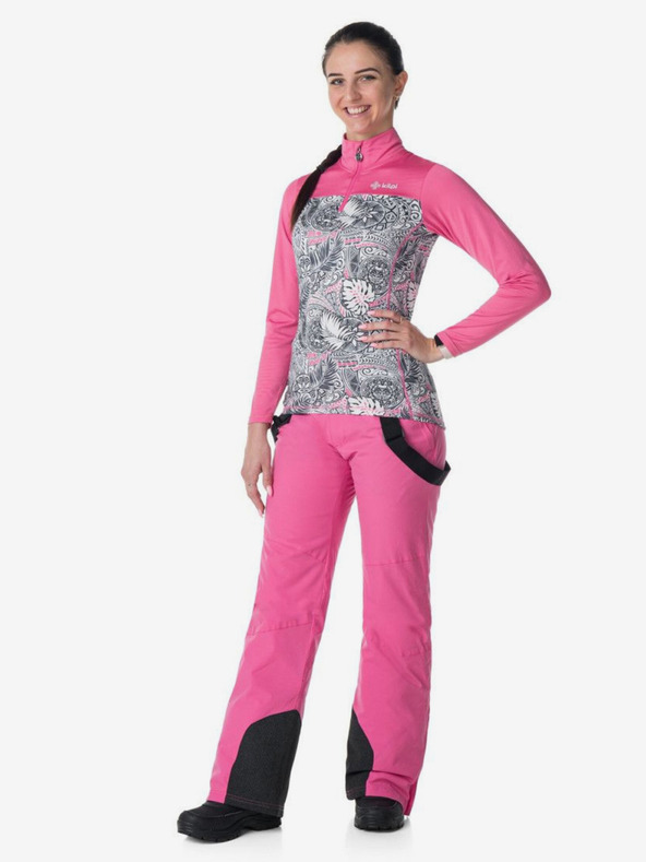 Kilpi Tricou sport albastru închis cu guler înalt pentru femei KILPI LEEMA