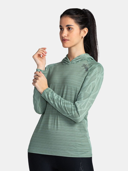 Kilpi Tricou verde cu glugă pentru femei Kilpi AILEEN