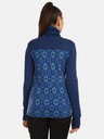 Kilpi Tricou albastru închis cu guler înalt din lână merino cu model, pentru femei Kilpi JANNU