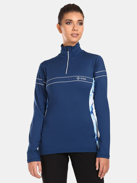 Kilpi Tricou sport albastru închis cu guler înalt pentru femei KILPI LEEMA