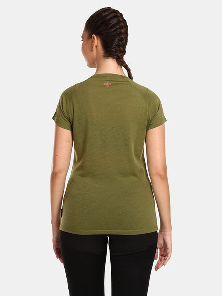 Kilpi Tricou verde pentru femei din amestec de lână Kilpi ZARJA