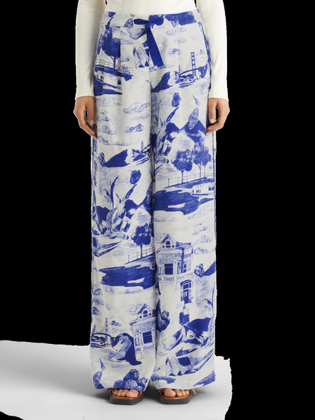 Scotch & Soda Pantaloni cu model albastru pentru femei Scotch & Soda Eleni