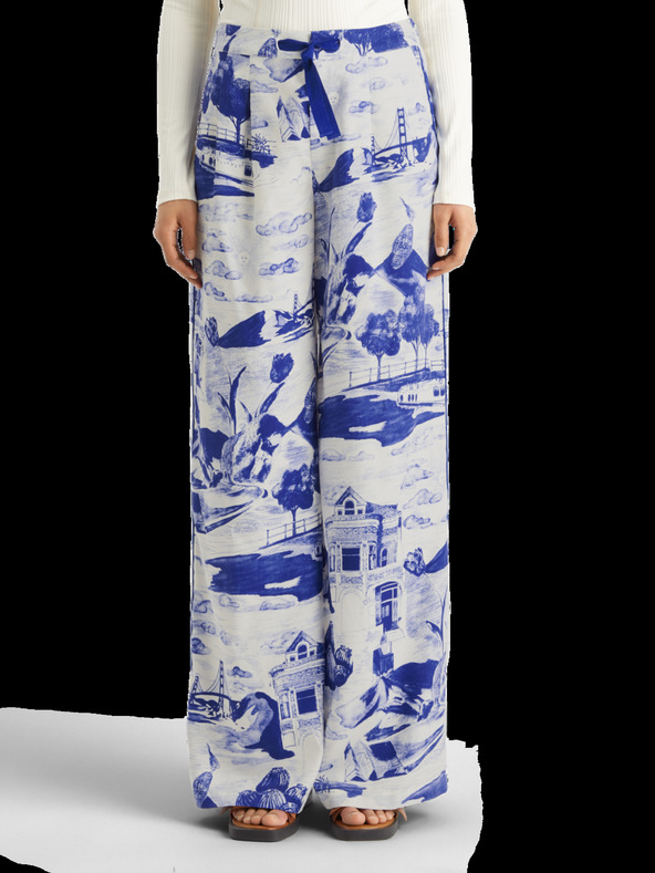 Scotch & Soda Pantaloni cu model albastru pentru femei Scotch & Soda Eleni